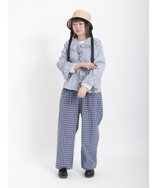 Samansa Mos2(サマンサ モスモス)の「ラウンドネックレースカットソー(Tシャツ/カットソー・レディース・オフホワイト/ベージュ/ブラック・フリ-)」の12枚目の写真