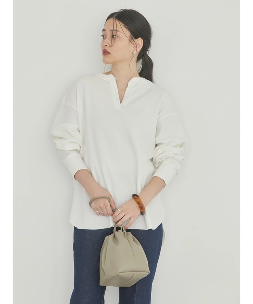 AMERICAN HOLIC（アメリカンホリック）の「スキッパーワッフルプルオーバー（Tシャツ/カットソー・レディース・オフホワイト/イエロー/その他9・M/L）」の5枚目の写真