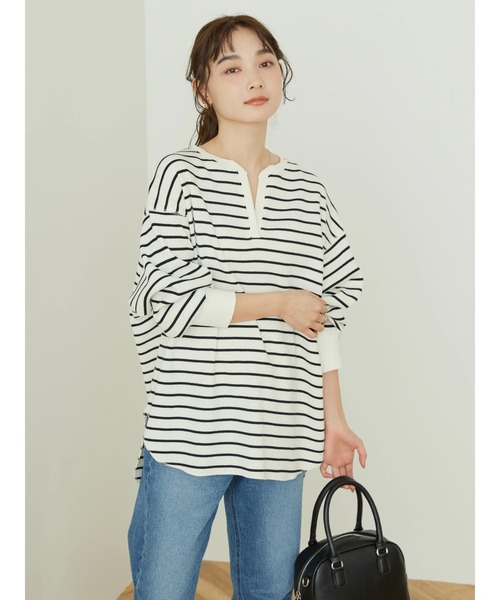 AMERICAN HOLIC（アメリカンホリック）の「スキッパーワッフルプルオーバー（Tシャツ/カットソー・レディース・オフホワイト/イエロー/その他9・M/L）」の7枚目の写真