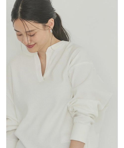 AMERICAN HOLIC（アメリカンホリック）の「スキッパーワッフルプルオーバー（Tシャツ/カットソー・レディース・オフホワイト/イエロー/その他9・M/L）」の8枚目の写真