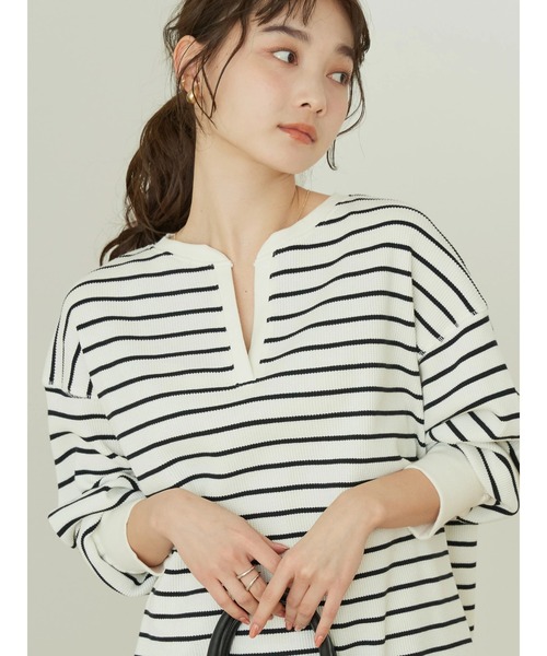 AMERICAN HOLIC（アメリカンホリック）の「スキッパーワッフルプルオーバー（Tシャツ/カットソー・レディース・オフホワイト/イエロー/その他9・M/L）」の17枚目の写真
