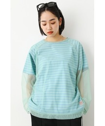 RODEO CROWNS WIDE BOWL | チュール レイヤードボーダ Ｔシャツ(Tシャツ/カットソー)