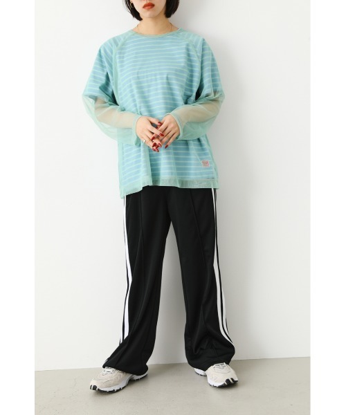 RODEO CROWNS WIDE BOWL(ロデオクラウンズワイドボウル)の「チュール レイヤードボーダ Tシャツ(Tシャツ/カットソー・レディース・オレンジ系その他/ベージュ系その他/グリーン系その他・FREE)」の10枚目の写真