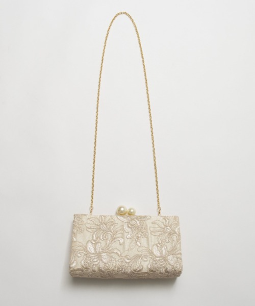 Cupid Heart（キューピッドハート）の「【Cupid Heart】結婚式バッグ　刺繍レースクラッチバッグ（クラッチバッグ・レディース・ブラック/ベージュ・MEDIUM）」の19枚目の写真