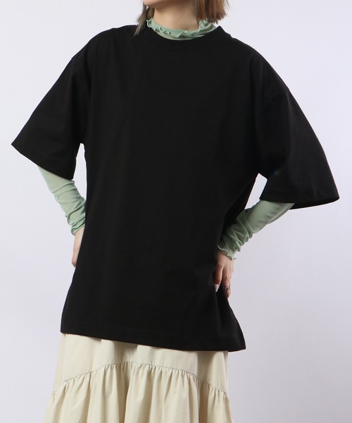 Sunny Smith(サニースミス)の「Sunnysmith 11.6ウルトラヘビーオンス Champion Plating Heavy 半袖Tシャツ(Tシャツ/カットソー・メンズ・チャコール/オフホワイト/ブラック・M/L)」の4枚目の写真