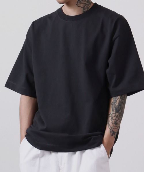 Sunny Smith(サニースミス)の「Sunnysmith 11.6ウルトラヘビーオンス Champion Plating Heavy 半袖Tシャツ(Tシャツ/カットソー・メンズ・チャコール/オフホワイト/ブラック・M/L)」の14枚目の写真