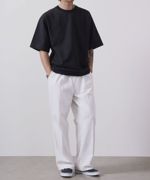 Sunny Smith(サニースミス)の「Sunnysmith 11.6ウルトラヘビーオンス Champion Plating Heavy 半袖Tシャツ(Tシャツ/カットソー・メンズ・チャコール/オフホワイト/ブラック・M/L)」の17枚目の写真