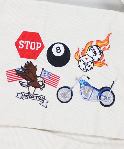 SPINNS（スピンズ）の「ワッペンデザイン コットンフラップショルダーバッグ（ショルダーバッグ・メンズ・ブラック/オフホワイト・ONESIZE）」の18枚目の写真