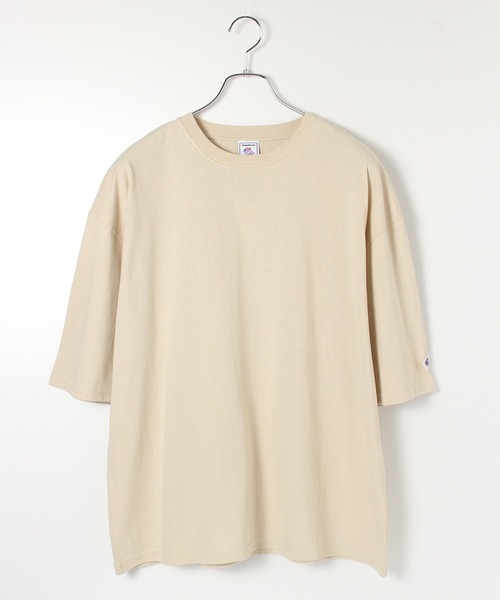 JEMORGAN（ジェーイーモーガン）の「【JEMORGAN / ジェーイーモーガン】天竺袖ワッペン半袖クルーネックＴシャツ（Tシャツ/カットソー・メンズ・ライトグレー/ブラック/ベージュ/オフホワイト/グリーン/ネイビー/サーモンピンク/グリーン系1/ベージュ系1・XL/L/M）」の5枚目の写真