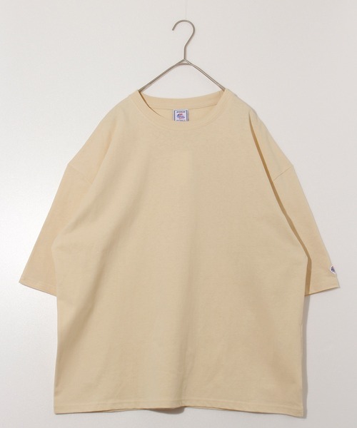 JEMORGAN（ジェーイーモーガン）の「【JEMORGAN / ジェーイーモーガン】天竺袖ワッペン半袖クルーネックＴシャツ（Tシャツ/カットソー・メンズ・ライトグレー/ブラック/ベージュ/オフホワイト/グリーン/ネイビー/サーモンピンク/グリーン系1/ベージュ系1・XL/L/M）」の4枚目の写真