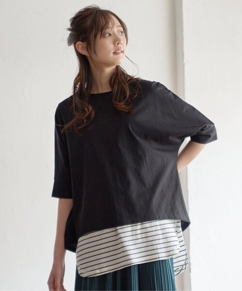 ikka（イッカ）の「【接触冷感／UVカット】コットンUSA裾ラウンドノースリプルオーバー（タンクトップ・レディース・ブラック/オフホワイト/その他2・M/L/S）」の13枚目の写真