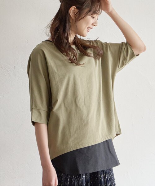 ikka（イッカ）の「【接触冷感／UVカット】コットンUSA裾ラウンドノースリプルオーバー（タンクトップ・レディース・ブラック/オフホワイト/その他2・M/L/S）」の18枚目の写真