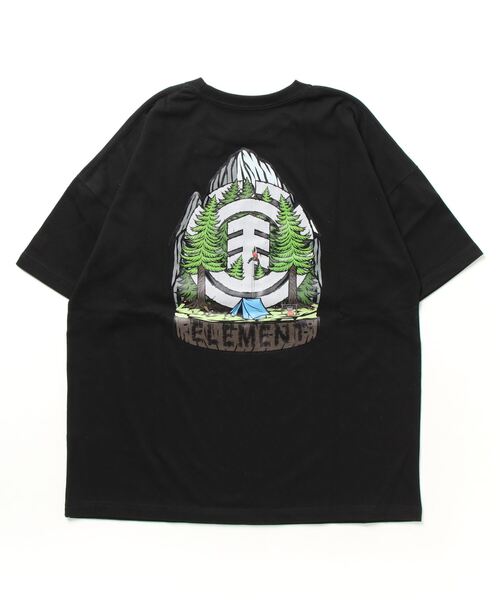 ELEMENT（エレメント）の「ELEMENT/エレメント オーバーサイズ UVケア/速乾 バックプリントTシャツ/半袖Tシャツ BD021-248（Tシャツ/カットソー・メンズ・グリーン/ブラック×グリーン/ホワイト×グリーン・XL/L/M）」の4枚目の写真