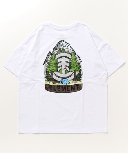 ELEMENT（エレメント）の「ELEMENT/エレメント オーバーサイズ UVケア/速乾 バックプリントTシャツ/半袖Tシャツ BD021-248（Tシャツ/カットソー・メンズ・グリーン/ブラック×グリーン/ホワイト×グリーン・XL/L/M）」の5枚目の写真