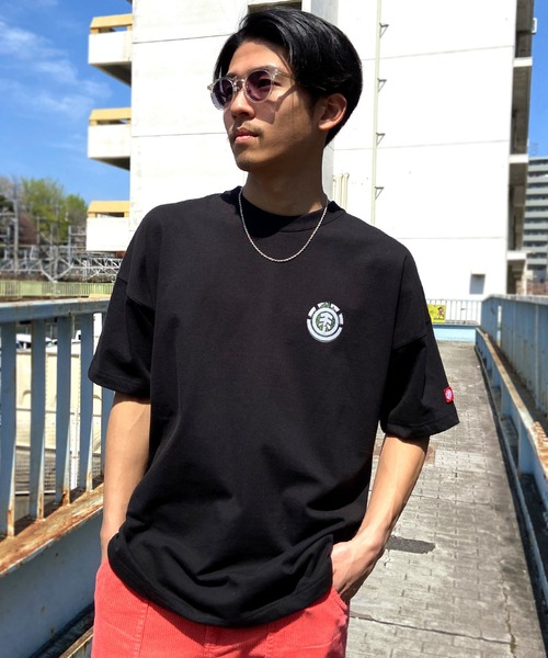 ELEMENT（エレメント）の「ELEMENT/エレメント オーバーサイズ UVケア/速乾 バックプリントTシャツ/半袖Tシャツ BD021-248（Tシャツ/カットソー・メンズ・グリーン/ブラック×グリーン/ホワイト×グリーン・XL/L/M）」の13枚目の写真