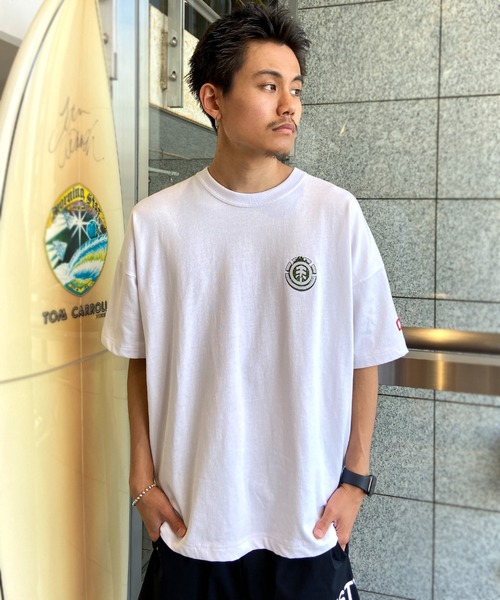 ELEMENT（エレメント）の「ELEMENT/エレメント オーバーサイズ UVケア/速乾 バックプリントTシャツ/半袖Tシャツ BD021-248（Tシャツ/カットソー・メンズ・グリーン/ブラック×グリーン/ホワイト×グリーン・XL/L/M）」の7枚目の写真