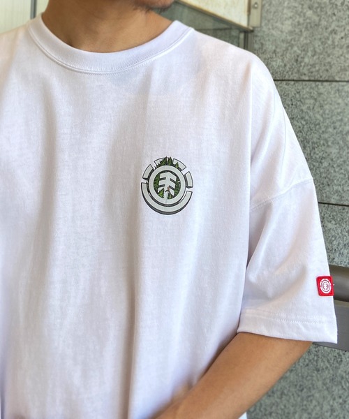ELEMENT（エレメント）の「ELEMENT/エレメント オーバーサイズ UVケア/速乾 バックプリントTシャツ/半袖Tシャツ BD021-248（Tシャツ/カットソー・メンズ・グリーン/ブラック×グリーン/ホワイト×グリーン・XL/L/M）」の8枚目の写真