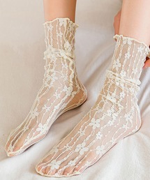NinaetLina（ニナエリナ）の「シースルーソックス花柄レース（ソックス/靴下）」