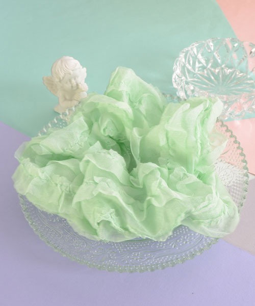 Mayree（メイリー）の「【urge select】パステルカラー ティアード シュシュ（シュシュ・レディース・ピンク/ホワイト/グリーン/パープル・FREE）」の2枚目の写真