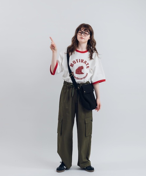 MUHET(ミュエータ)の「BEARリンガーTシャツ(Tシャツ/カットソー・レディース・ボルドー/マスタード/ネイビー・X-LARGE/MEDIUM)」の8枚目の写真