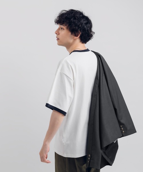 MUHET(ミュエータ)の「BEARリンガーTシャツ(Tシャツ/カットソー・レディース・ボルドー/マスタード/ネイビー・X-LARGE/MEDIUM)」の5枚目の写真