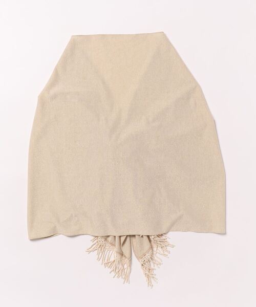 M.deux(エムドゥ)の「パール付きショール(ストール/ショール・レディース・ゴールド・MEDIUM)」の2枚目の写真