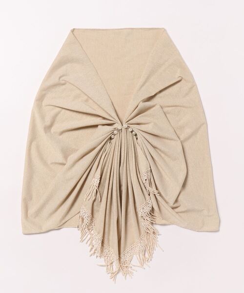 M.deux(エムドゥ)の「パール付きショール(ストール/ショール・レディース・ゴールド・MEDIUM)」の9枚目の写真