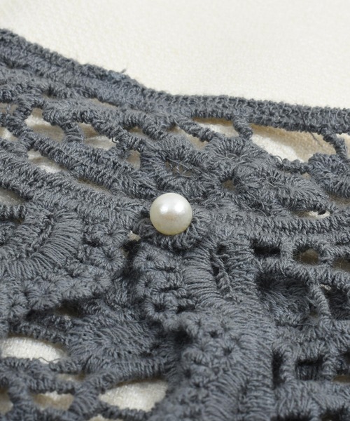 Felt-Maglietta（フェルトマリエッタ）の「レースつけ襟（付け襟・レディース・キャメル/イエロー/ベージュ/グリーン/グレー・FREE）」の6枚目の写真