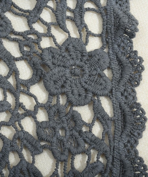 Felt-Maglietta（フェルトマリエッタ）の「レースつけ襟（付け襟・レディース・キャメル/イエロー/ベージュ/グリーン/グレー・FREE）」の8枚目の写真