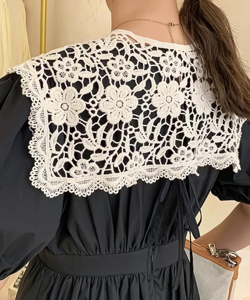 Felt-Maglietta（フェルトマリエッタ）の「レースつけ襟（付け襟・レディース・キャメル/イエロー/ベージュ/グリーン/グレー・FREE）」の14枚目の写真