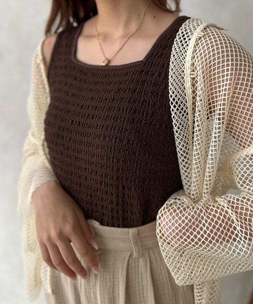 apres jour clair（アプレジュールクレア）の「【apres jour clair】2WAYシャーリングタンクインナー【ZOZOTOWN限定アイテム】（タンクトップ・レディース・ベージュ/アイボリー/ダークブラウン・X-LARGE/フリー）」の9枚目の写真