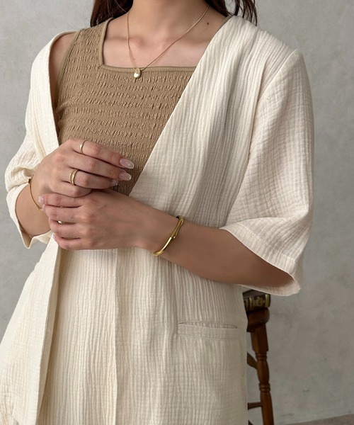 apres jour clair（アプレジュールクレア）の「【apres jour clair】2WAYシャーリングタンクインナー【ZOZOTOWN限定アイテム】（タンクトップ・レディース・ベージュ/アイボリー/ダークブラウン・X-LARGE/フリー）」の13枚目の写真