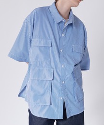 MULTI POCKET STRIPED SHIRT / マルチポケットストライプシャツ