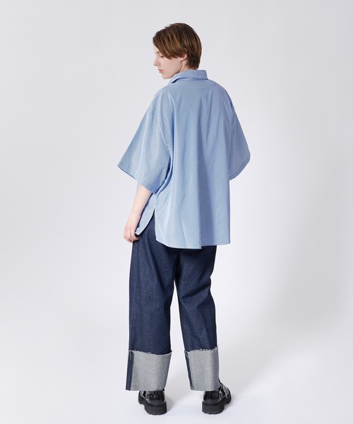 ONCILY(オンシェリー)の「MULTI POCKET STRIPED SHIRT / マルチポケットストライプシャツ(シャツ/ブラウス・メンズ・ライトピンク/ブルー/ブラック・LARGE/MEDIUM)」の11枚目の写真
