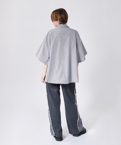 ONCILY(オンシェリー)の「MULTI POCKET STRIPED SHIRT / マルチポケットストライプシャツ(シャツ/ブラウス・メンズ・ライトピンク/ブルー/ブラック・LARGE/MEDIUM)」の20枚目の写真