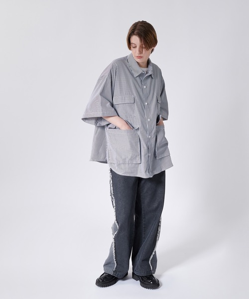 ONCILY（オンシェリー）の「MULTI POCKET STRIPED SHIRT / マルチ