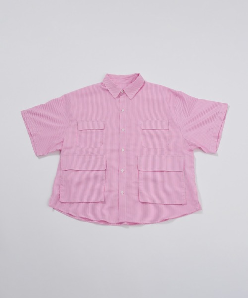 セール】MULTI POCKET STRIPED SHIRT / マルチポケットストライプ