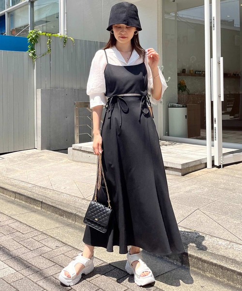 one after another NICE CLAUP(ワンアフターアナザーナイスクラップ)の「シアー開襟シャツ(シャツ/ブラウス・レディース・ピンクベージュ/ブラック/オフホワイト・FREE)」の12枚目の写真