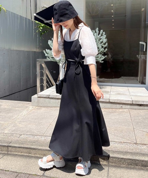 one after another NICE CLAUP(ワンアフターアナザーナイスクラップ)の「シアー開襟シャツ(シャツ/ブラウス・レディース・ピンクベージュ/ブラック/オフホワイト・FREE)」の13枚目の写真