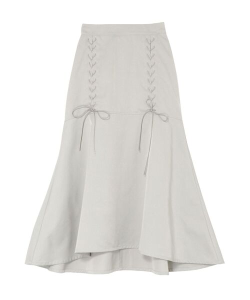 LAGUNAMOON（ラグナムーン）の「レースアップヘムボリュームスカート（スカート・レディース・ライトグレー/ブラック・SMALL/MEDIUM）」の3枚目の写真