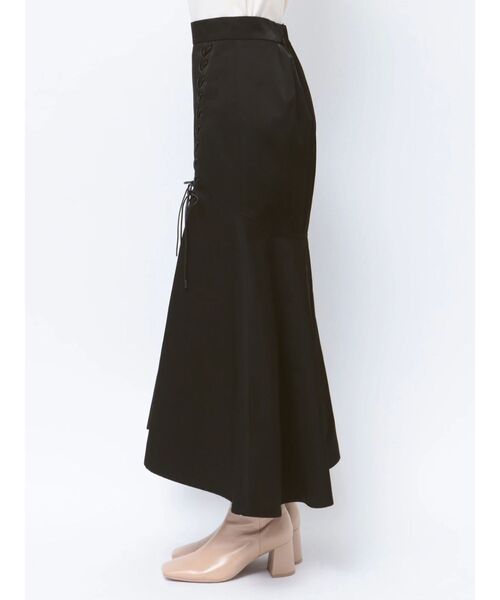 LAGUNAMOON（ラグナムーン）の「レースアップヘムボリュームスカート（スカート・レディース・ライトグレー/ブラック・SMALL/MEDIUM）」の5枚目の写真