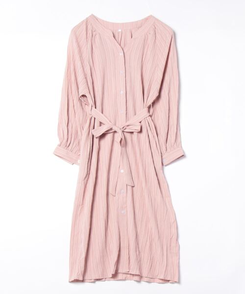aimoha（アイモハ）の「スキッパー シャツ ワンピース（シャツワンピース・レディース・ピンク・SMALL/MEDIUM/LARGE）」の3枚目の写真