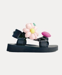 LA POMME uni（ラポミ・ユニ）の「23-SS-ST-Black-008-Cotton Color Life（サンダル）」