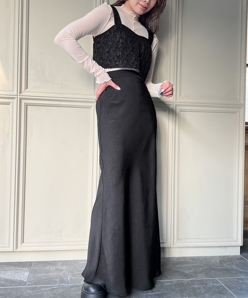 JUNOAH(ジュノア)の「ジャガードビスチェベスト(ベスト・レディース・ブラウン/ブラック/キャメル/ライトグリーン/アイボリー・LARGE/X-LARGE/MEDIUM)」の12枚目の写真