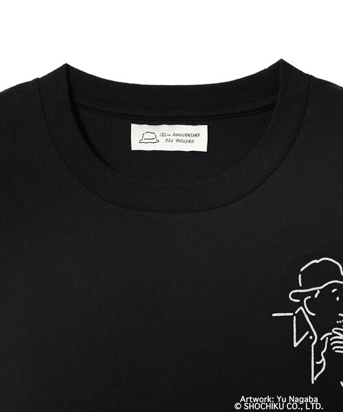 BEAMS JAPAN(ビームス ジャパン)の「小津安二郎監督 × BEAMS JAPAN / 小津安二郎 イラスト Tシャツ(Tシャツ/カットソー・メンズ・ブラック/ホワイト/レッド・MEDIUM/X-LARGE/LARGE)」の7枚目の写真