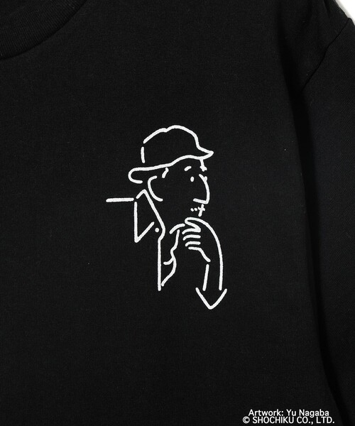 BEAMS JAPAN(ビームス ジャパン)の「小津安二郎監督 × BEAMS JAPAN / 小津安二郎 イラスト Tシャツ(Tシャツ/カットソー・メンズ・ブラック/ホワイト/レッド・MEDIUM/X-LARGE/LARGE)」の8枚目の写真