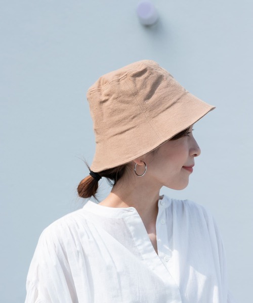 URBAN RESEARCH DOORS(アーバンリサーチドアーズ)の「コットンリネンパネルハット(ハット・レディース・ブラック/ナチュラル/ベージュ・-)」の5枚目の写真