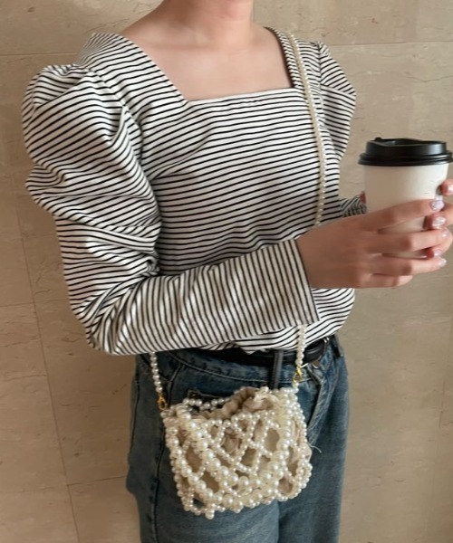 LAC-VERT（ラック・ヴェール）の「パールミニポシェット（ハンドバッグ・レディース・ホワイト・FREE）」の6枚目の写真