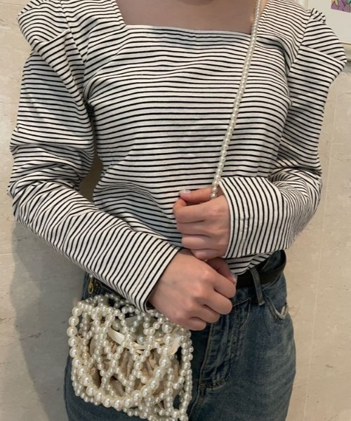 LAC-VERT（ラック・ヴェール）の「パールミニポシェット（ハンドバッグ・レディース・ホワイト・FREE）」の8枚目の写真