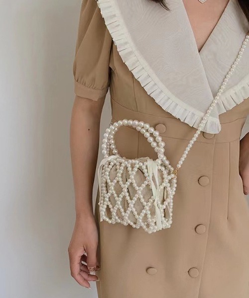 LAC-VERT（ラック・ヴェール）の「パールミニポシェット（ハンドバッグ・レディース・ホワイト・FREE）」の15枚目の写真